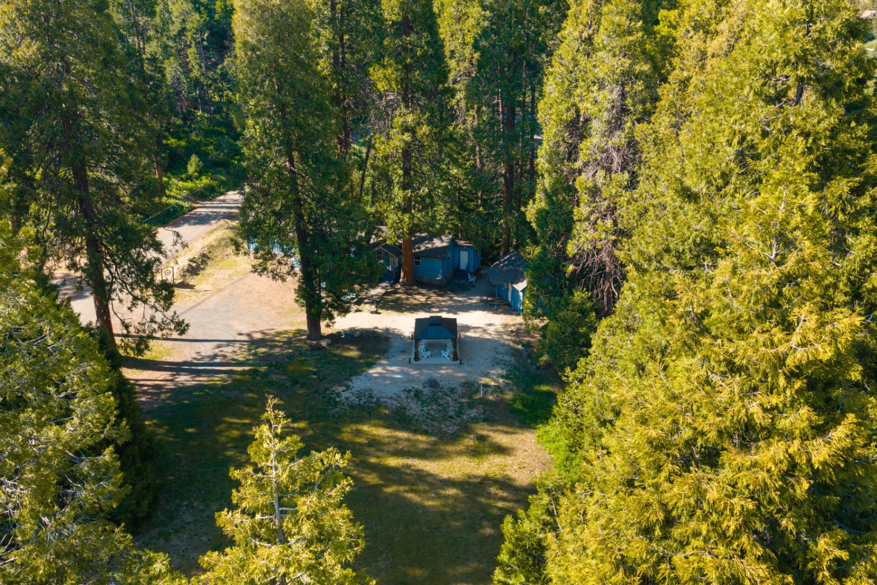 Aerial view of Sequoia Meadows property